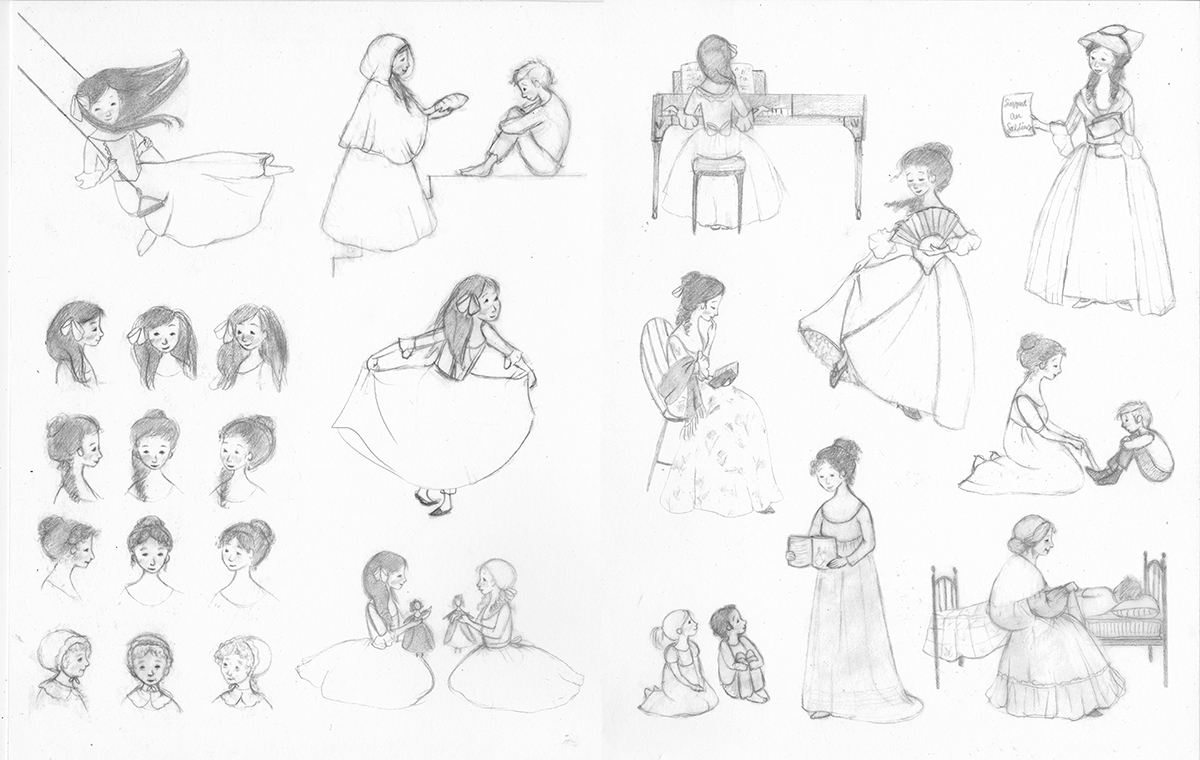 Eliza character sketch sheet