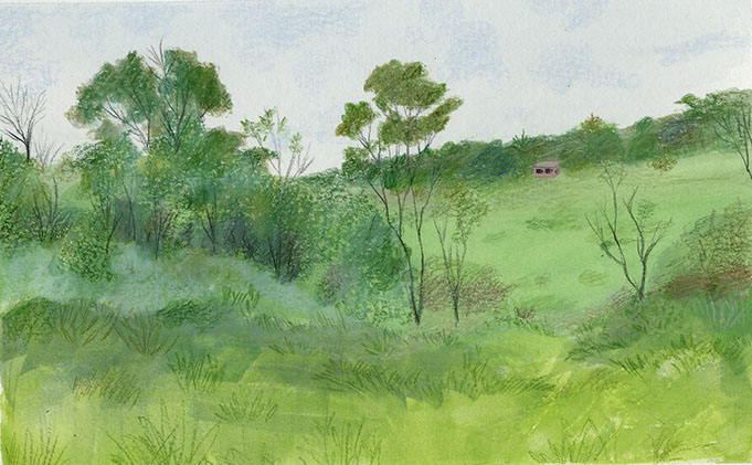 Landscape painting of Sao Paulo